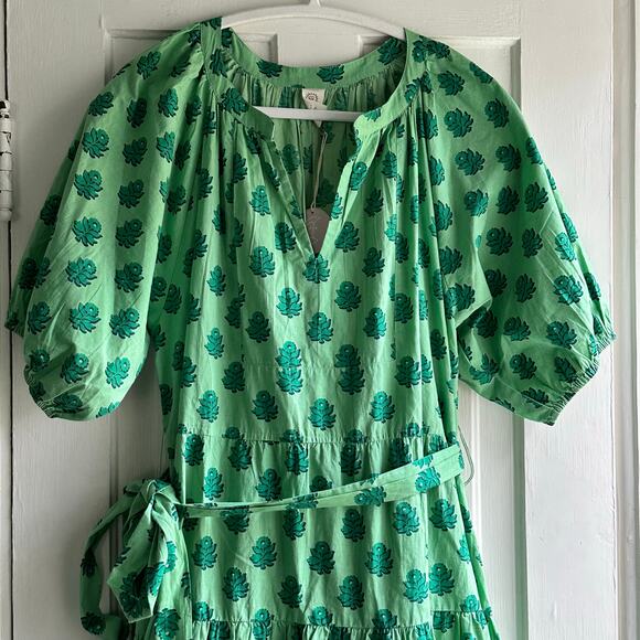 The Printfresh x Paper & Pencil Co. Zinnia Tiered Popover Maxi Dress NWT - Picture 3 of 10